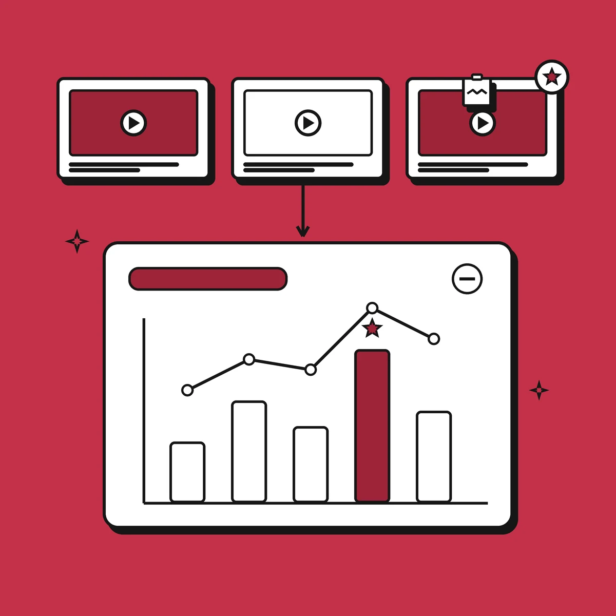 Illustration of measuring and comparing AI ad creative variants by performance