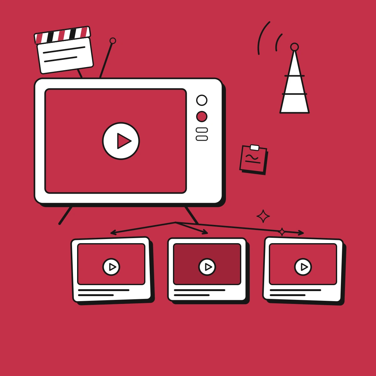 Illustration eines TV-Spots in Broadcast-Qualität, produziert mit KI